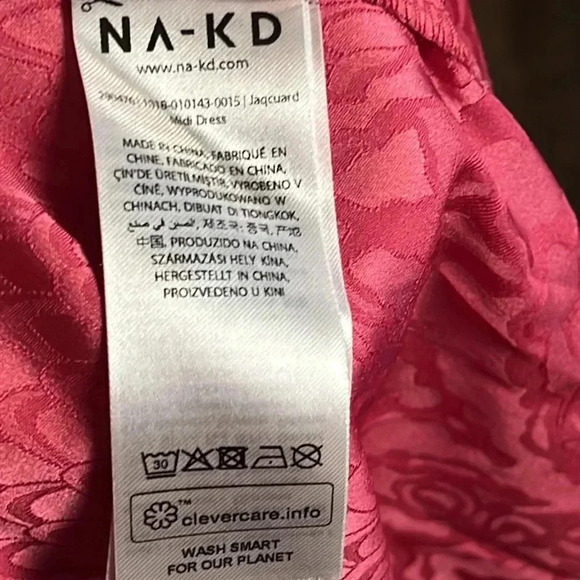 NA – KD women’s modal, flow, maxi dress pink‎ satin touch  button closure V-neck - Picture 8 of 9